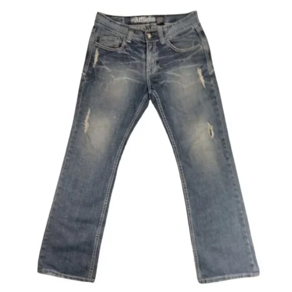 Affliction Denim Killers Men’s Jeans 34X32 Medium Wash Cross Goth Grunge Emo Y2K - Picture 3 of 9
